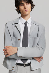 ALLISON SUEDE JACKET POWDER BLUE