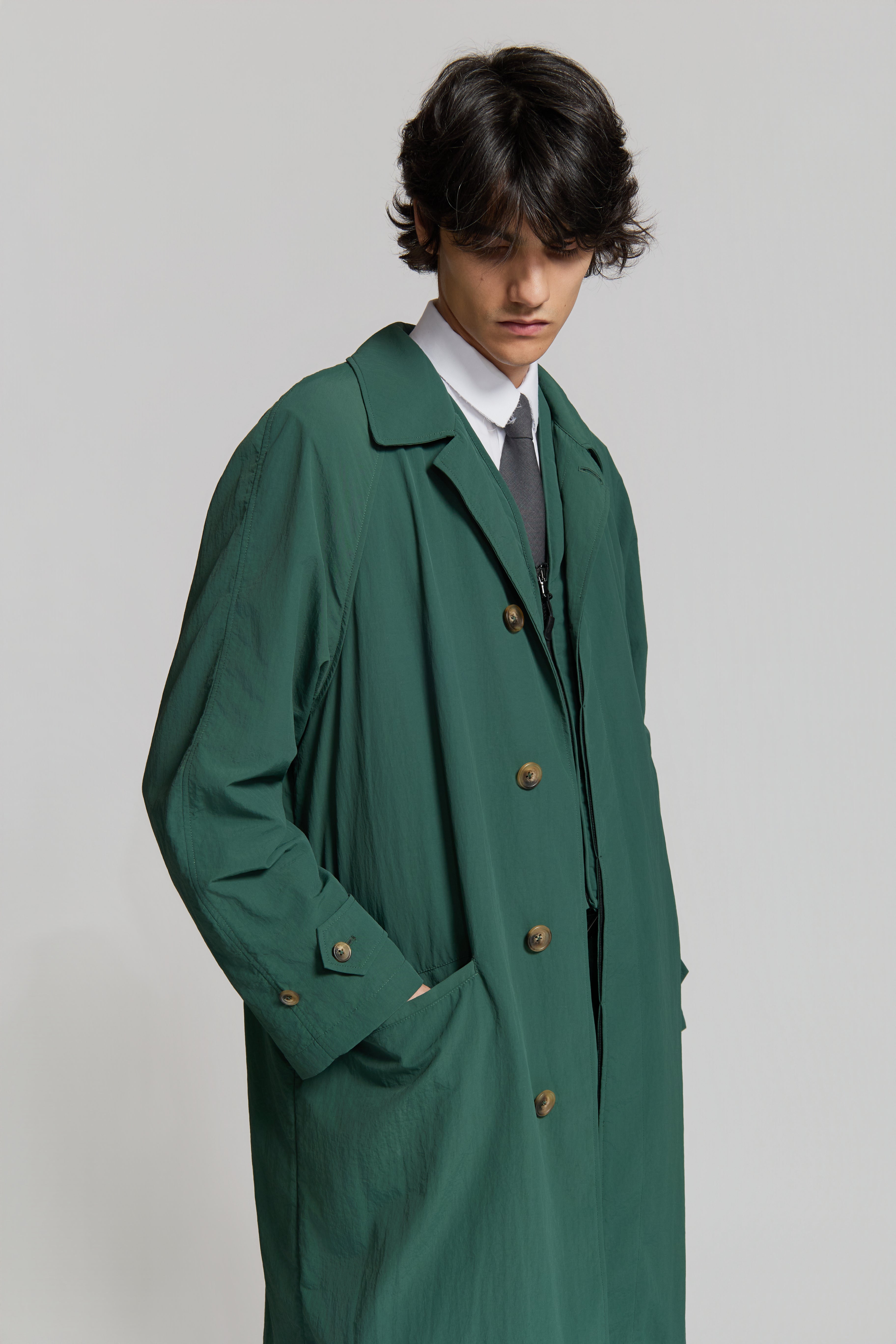 YOSHI TRENCH FOREST GREEN