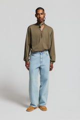 EUCLIDE SINGLE-BUTTON SHIRT GREEN