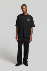CLEO GALLERIA PAURA CORSIVO T-SHIRT BLACK