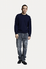 HOTAKA CREWNECK SWEATER DARK BLUE