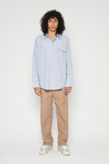 ERZIN OVERSIZED SHIRT POWDER BLUE/WHITE