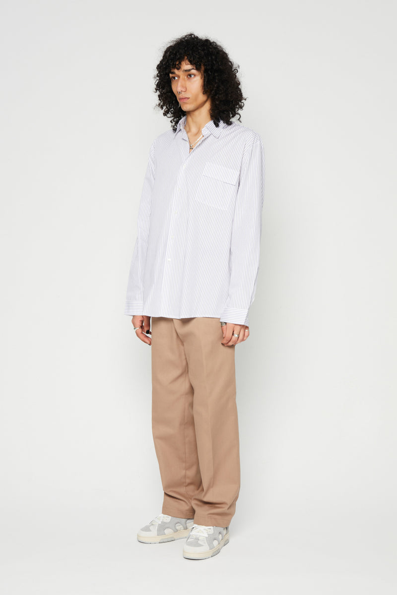 ERZIN OVERSIZED SHIRT PURPLE/WHITE