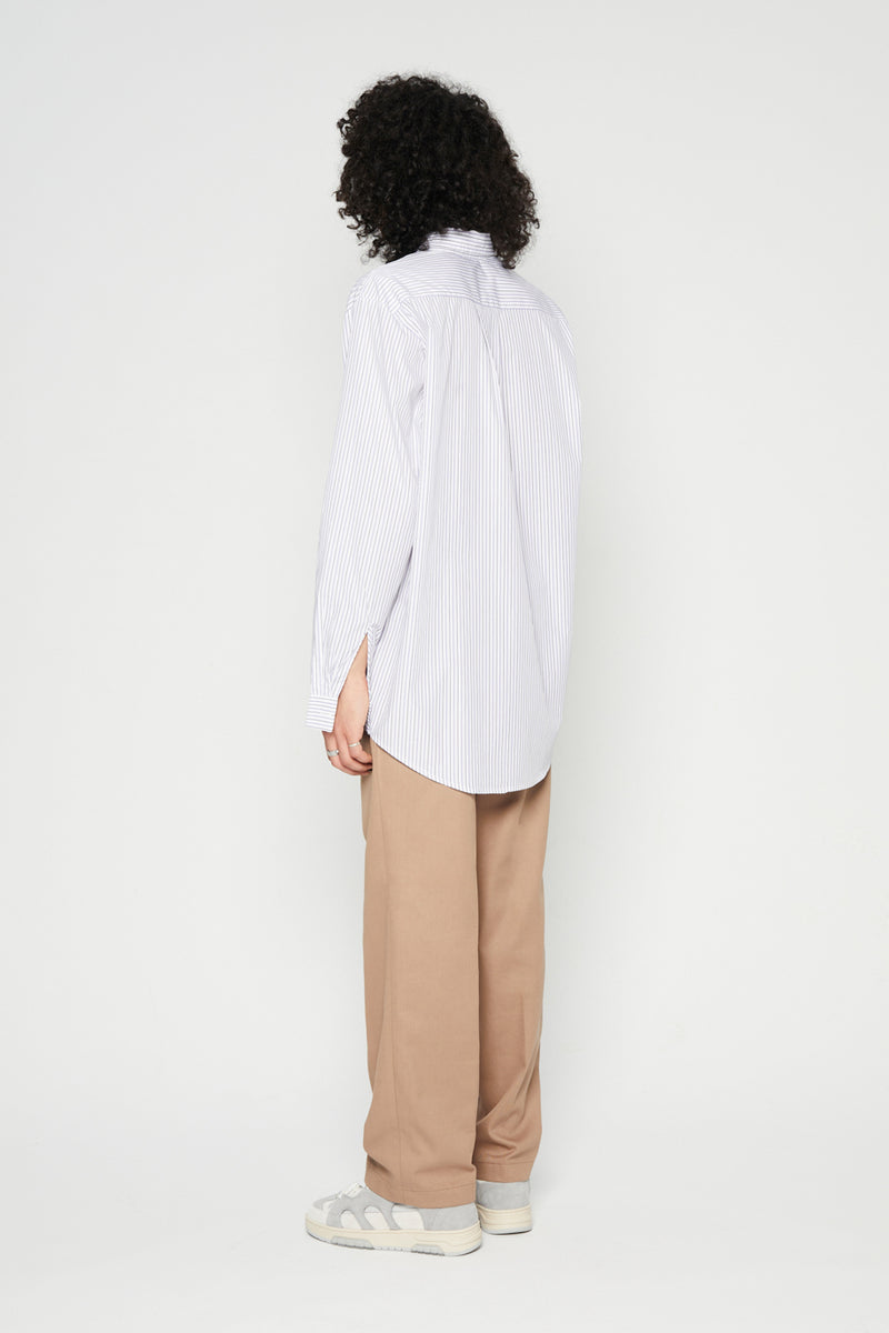 ERZIN OVERSIZED SHIRT PURPLE/WHITE