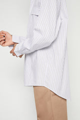 ERZIN OVERSIZED SHIRT PURPLE/WHITE