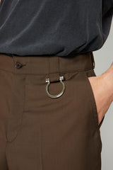 THEO WORK SHORTS DARK BROWN