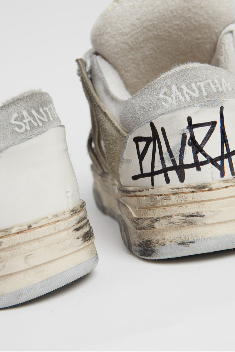 SANTHA X PAURA MODEL 1 - CREAM/OFF WHITE DESTROYED