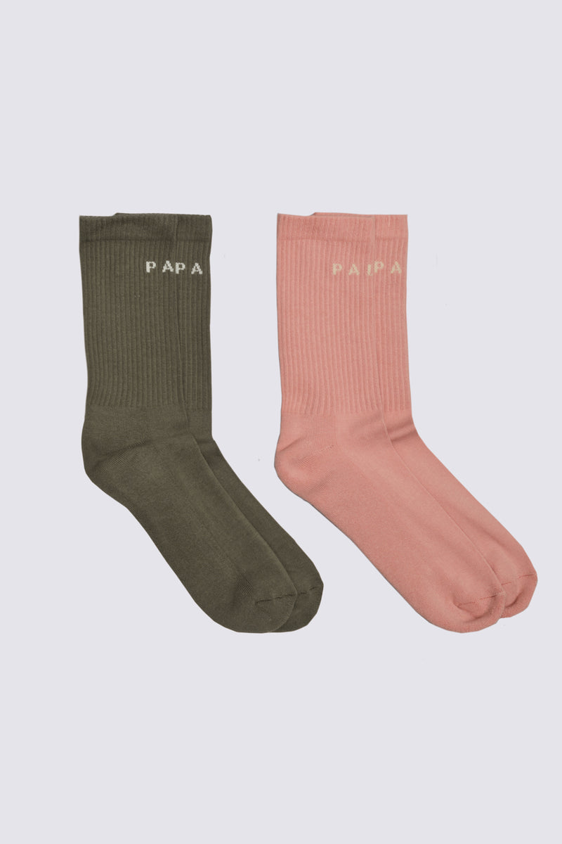 BI-PACK ZEO SOCKS PINK/MILITARY