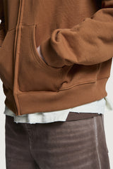 ARABICA FULL ZIP HOODIE RUST