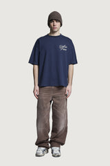 COSTA OVERSIZED T-SHIRT CORSIVO NAVY BLUE
