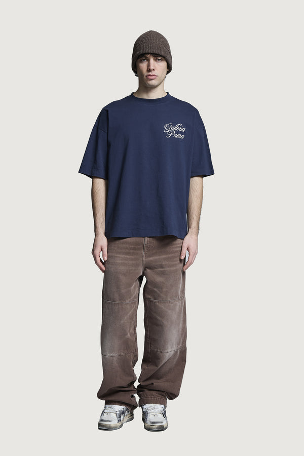 COSTA OVERSIZED T-SHIRT CORSIVO NAVY BLUE
