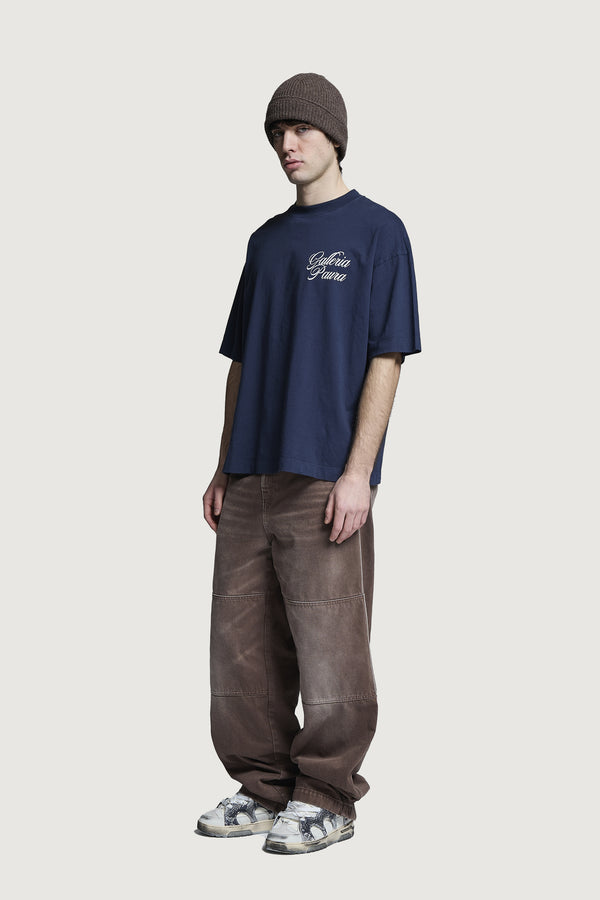 COSTA OVERSIZED T-SHIRT CORSIVO NAVY BLUE