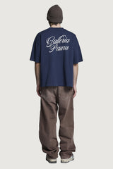 COSTA OVERSIZED T-SHIRT CORSIVO NAVY BLUE