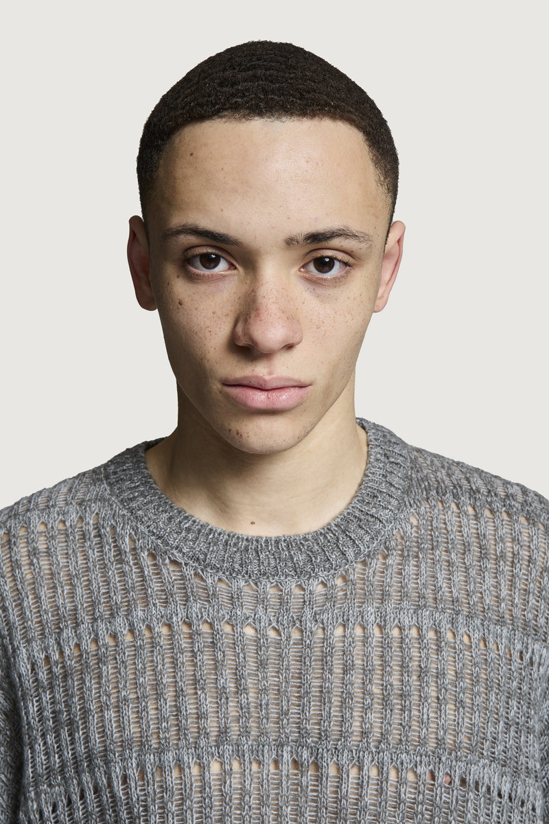 EFESTO CREWNECK SWEATER LIGHT GREY
