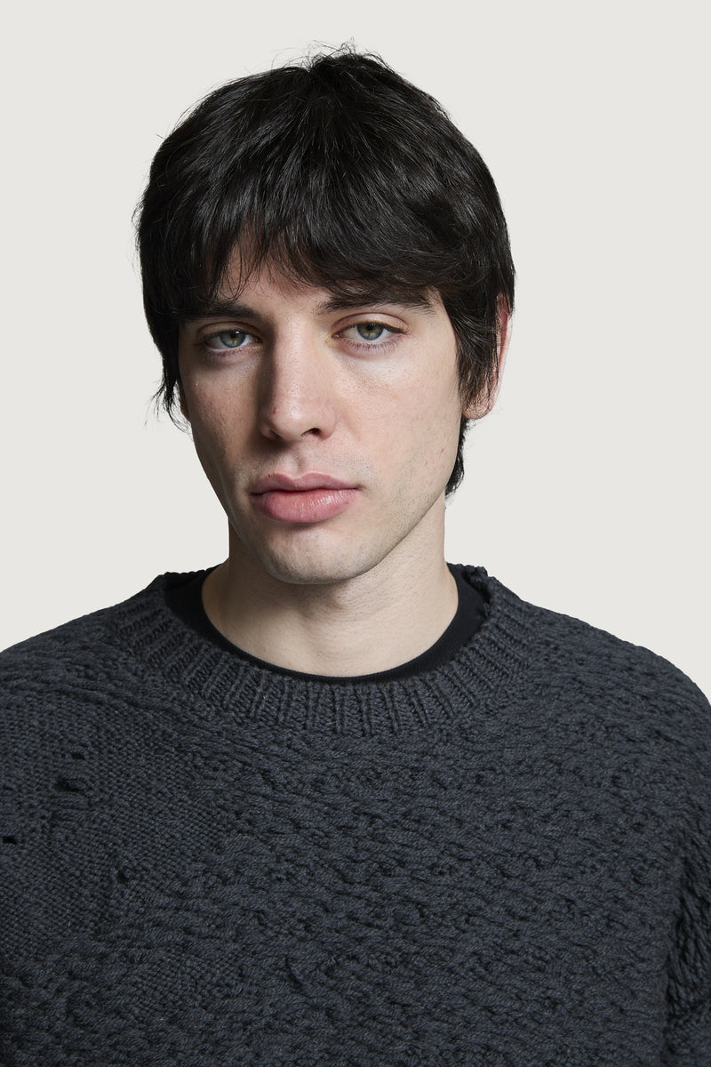 MANNI CREWNECK SWEATER DARK GREY