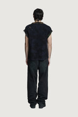 NABIL PATCHWORK GILET DARK MULTICOLOR