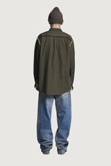 ZERIN OVERSIZED SHIRT DARK GREEN