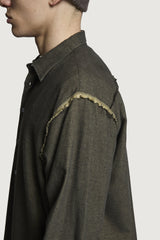 ZERIN OVERSIZED SHIRT DARK GREEN