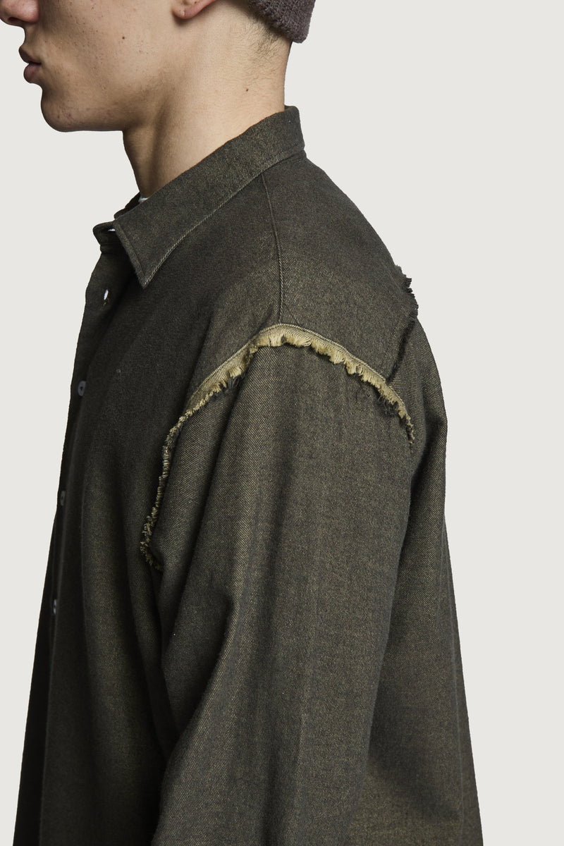 ZERIN OVERSIZED SHIRT DARK GREEN