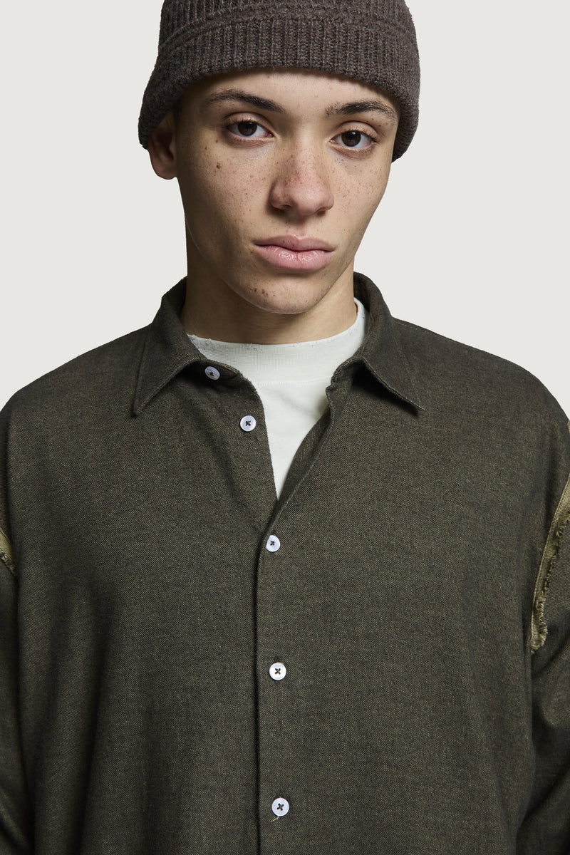 ZERIN OVERSIZED SHIRT DARK GREEN