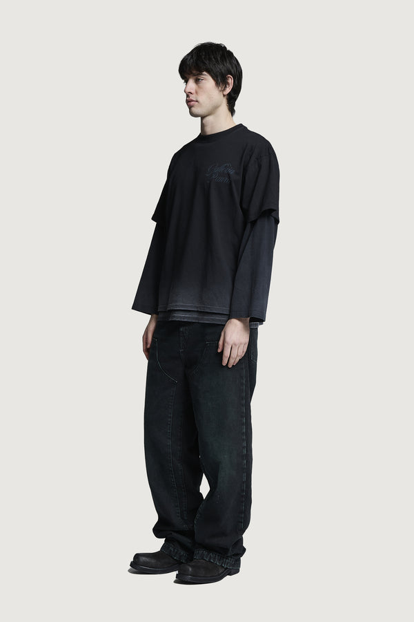 ZENO DOUBLE LAYER LONGSLEEVE BLACK/BLACK