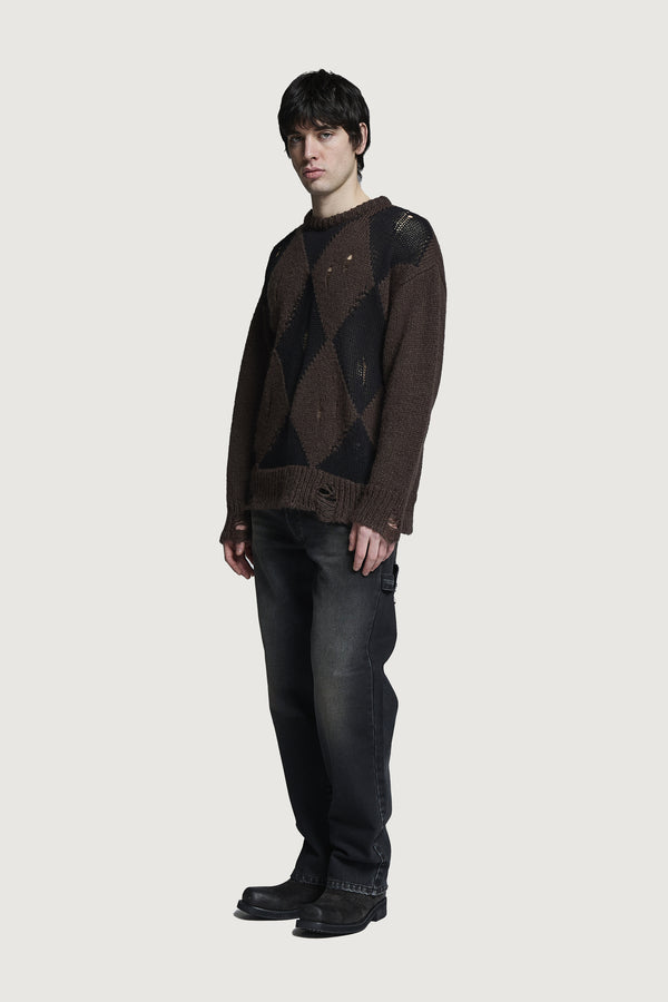ORFEI CREWNECK SWEATER BROWN