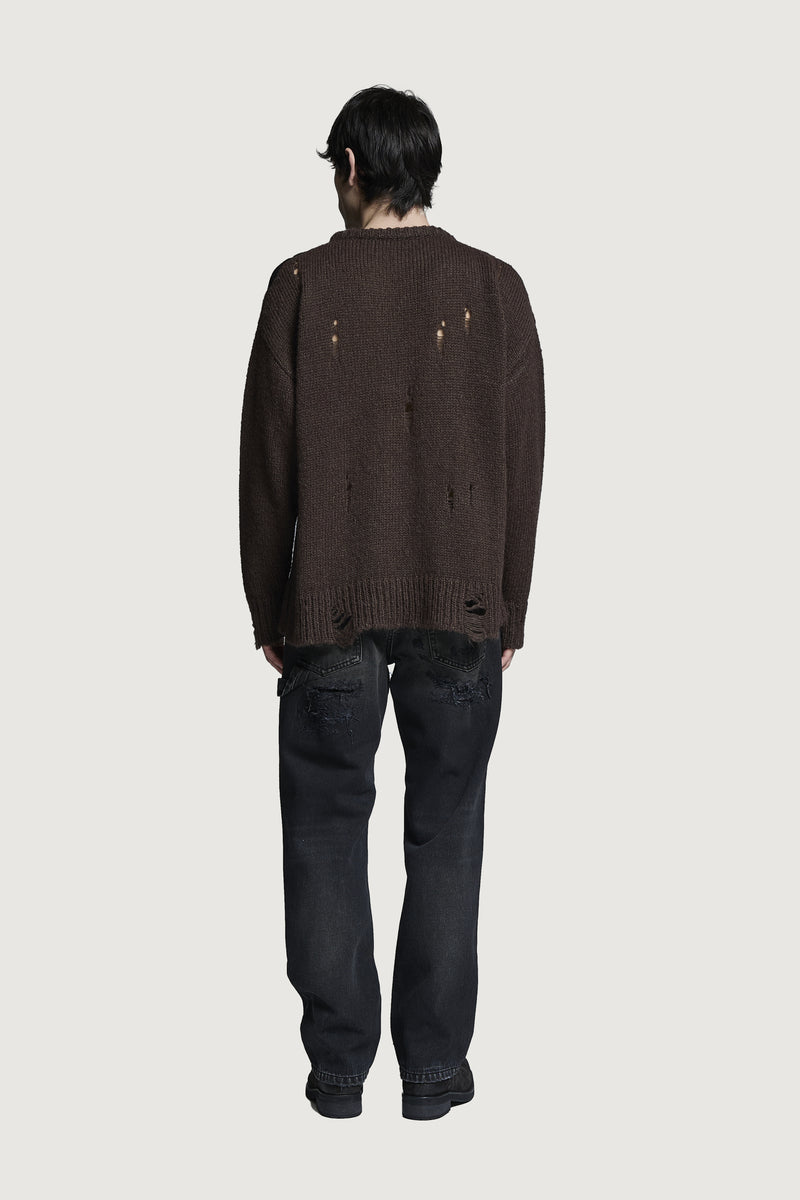 ORFEI CREWNECK SWEATER BROWN