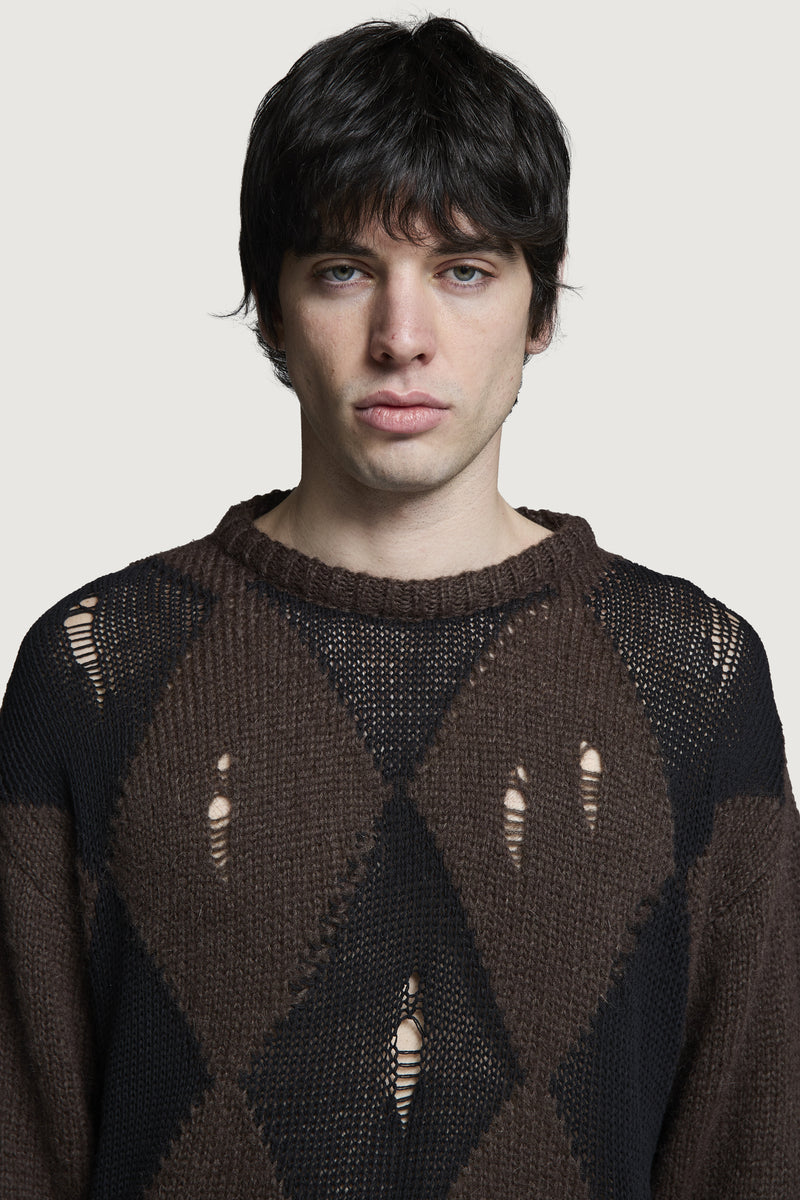 ORFEI CREWNECK SWEATER BROWN