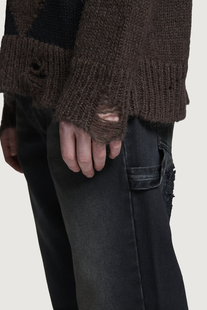 ORFEI CREWNECK SWEATER BROWN