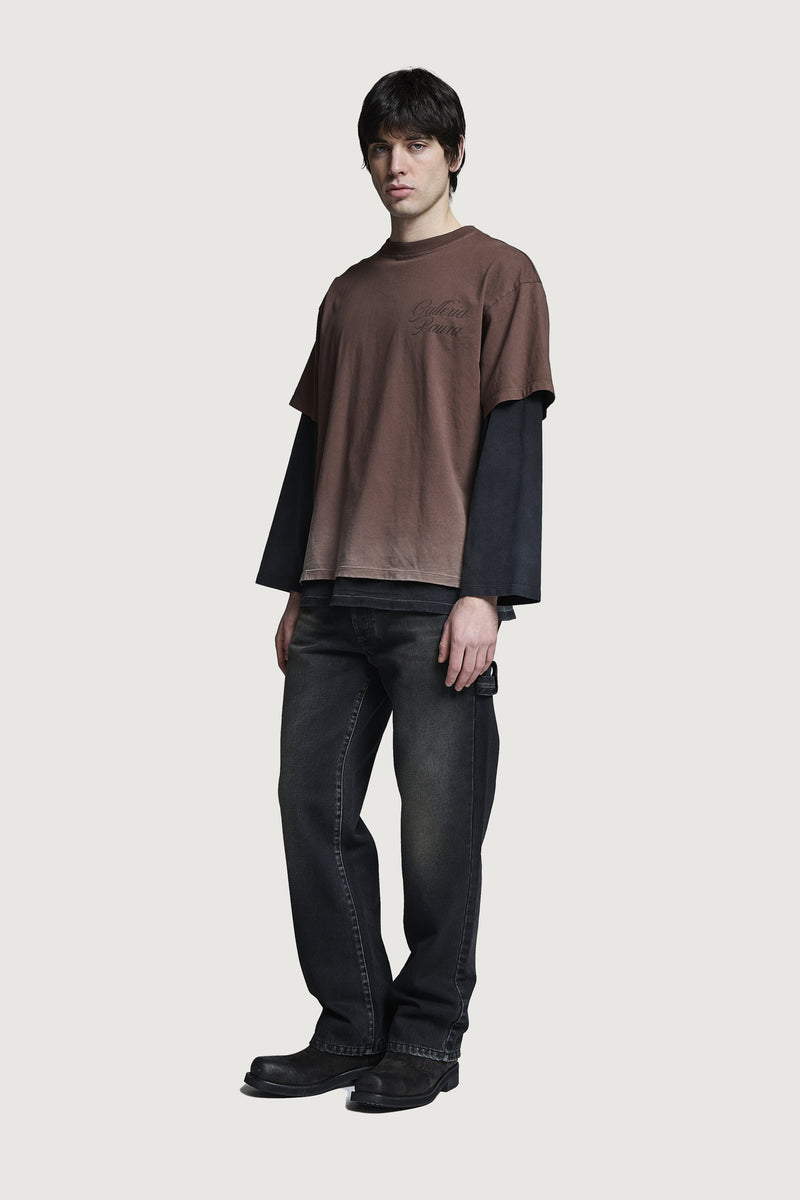 ZENO DOUBLE LAYER LONGSLEEVE BROWN/BLACK