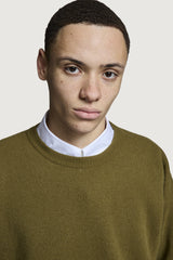 ORESTE CREWNECK SWEATER OLIVE GREEN