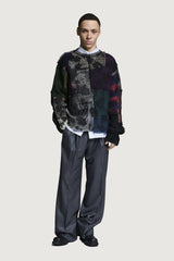 UTOPIA PATCHWORK SWEATER DARK MULTICOLOR
