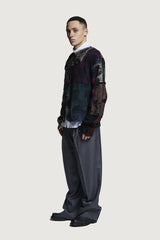 UTOPIA PATCHWORK SWEATER DARK MULTICOLOR