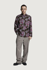 GOBBI FLOWER PATTERN ALL-OVER BROWN