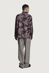 GOBBI FLOWER PATTERN ALL-OVER BROWN