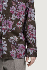 GOBBI FLOWER PATTERN ALL-OVER BROWN