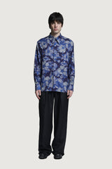 GOBBI FLOWER PATTERN ALL-OVER BLUE