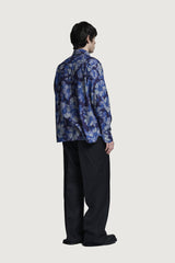 GOBBI FLOWER PATTERN ALL-OVER BLUE