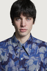 GOBBI FLOWER PATTERN ALL-OVER BLUE