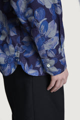 GOBBI FLOWER PATTERN ALL-OVER BLUE