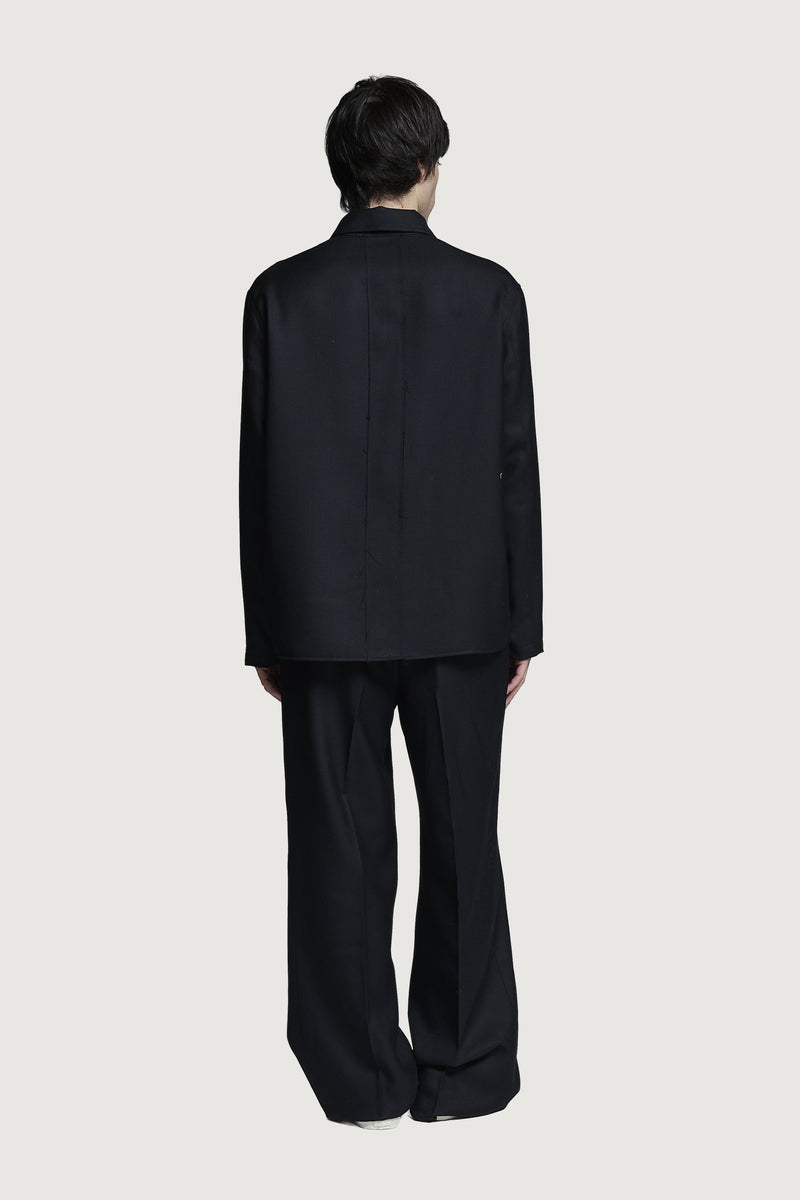SHIN  FULL ZIP SHIRT BLACK