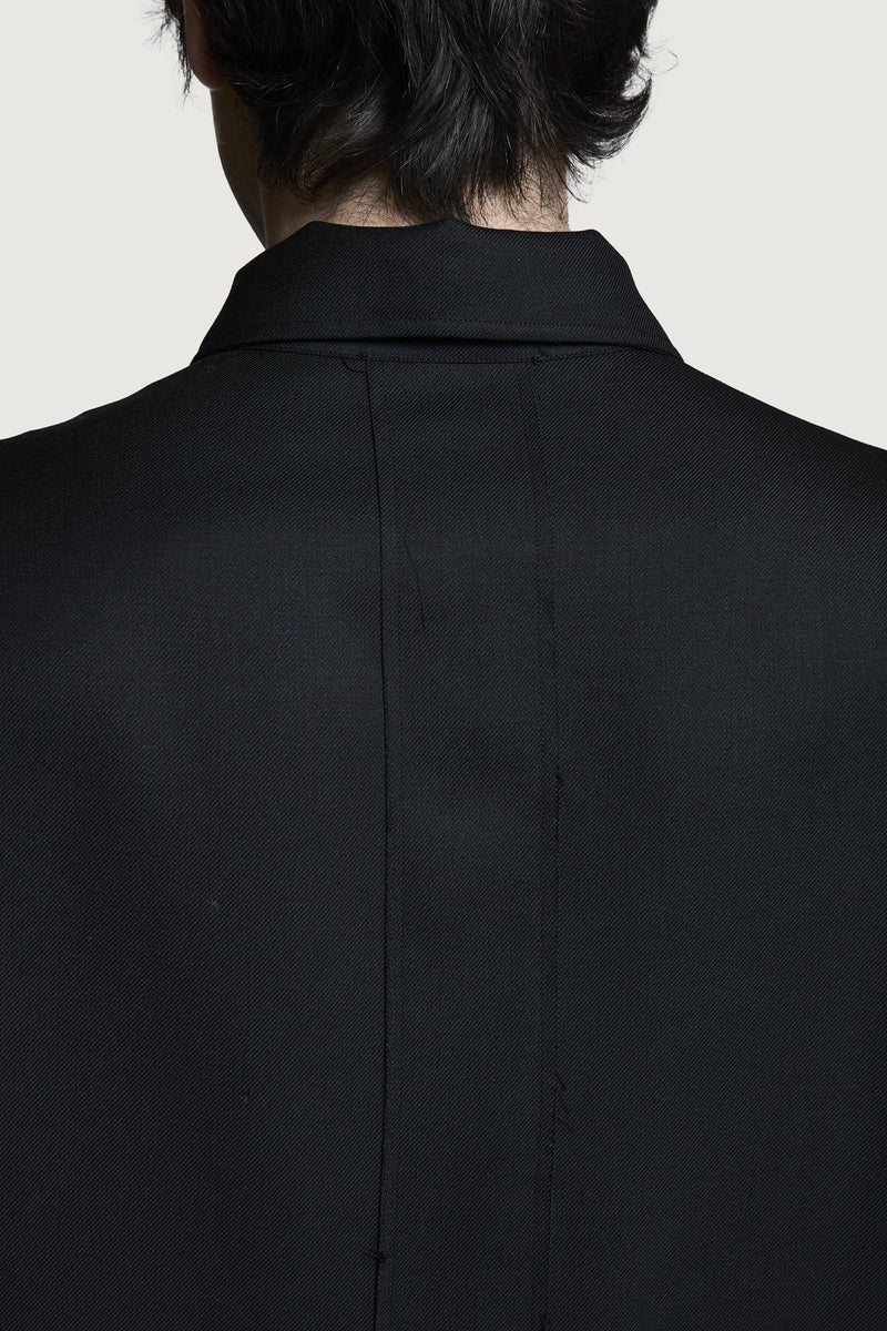 SHIN  FULL ZIP SHIRT BLACK