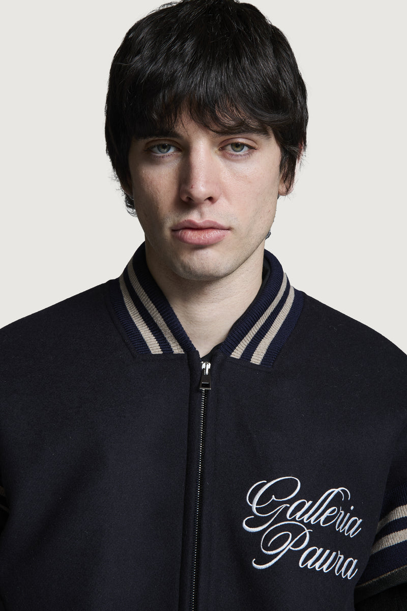 STAN BOMBER JACKET CORSIVO DARK BLUE