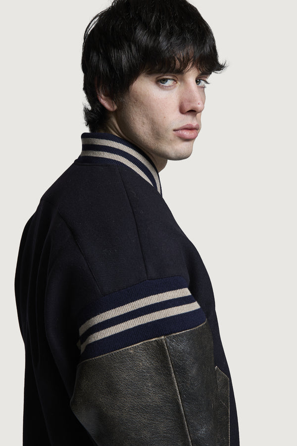 STAN BOMBER JACKET CORSIVO DARK BLUE