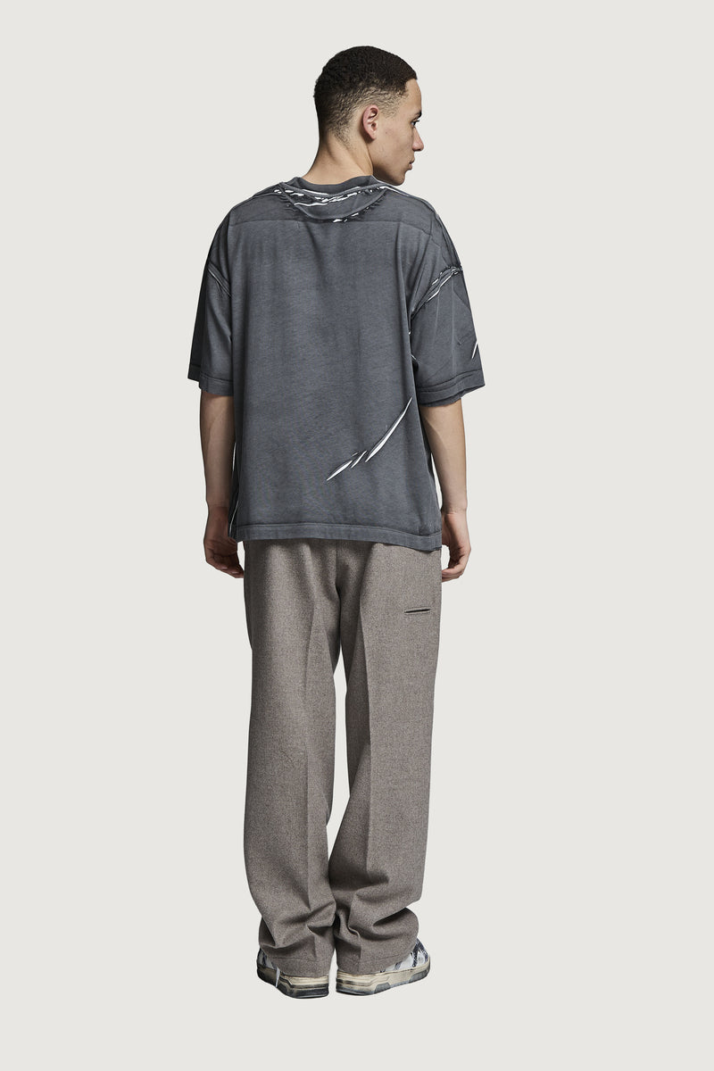 COSTA OVERSIZED T-SHIRT ALL OVER DARK GREY