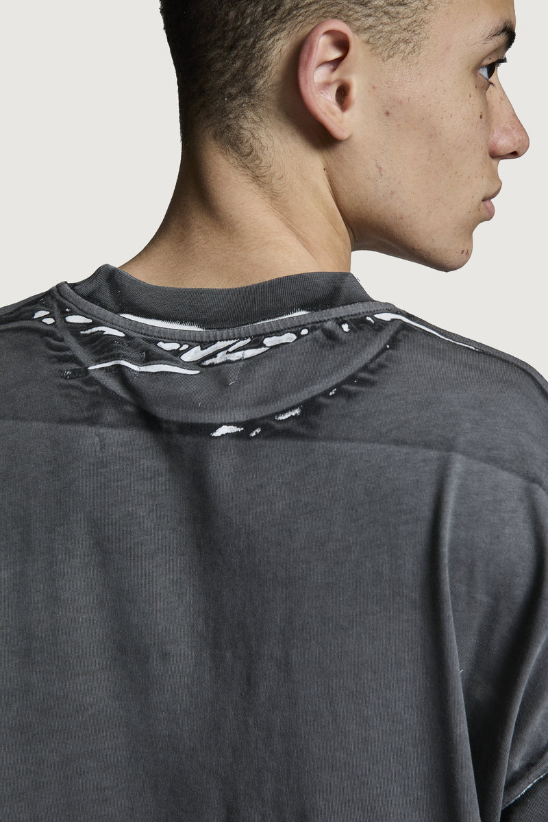 COSTA OVERSIZED T-SHIRT ALL OVER DARK GREY