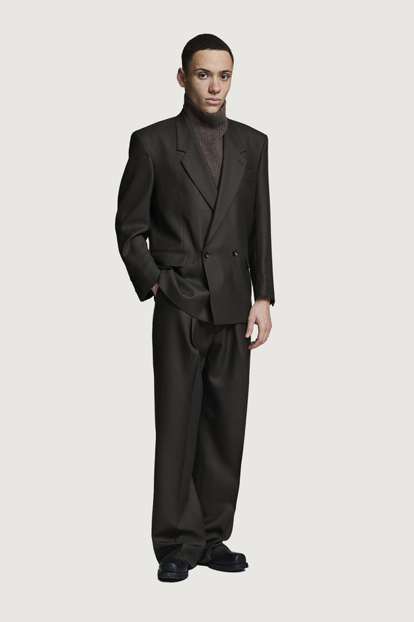ELIO DOUBLEBREASTED JACKET DARK BROWN
