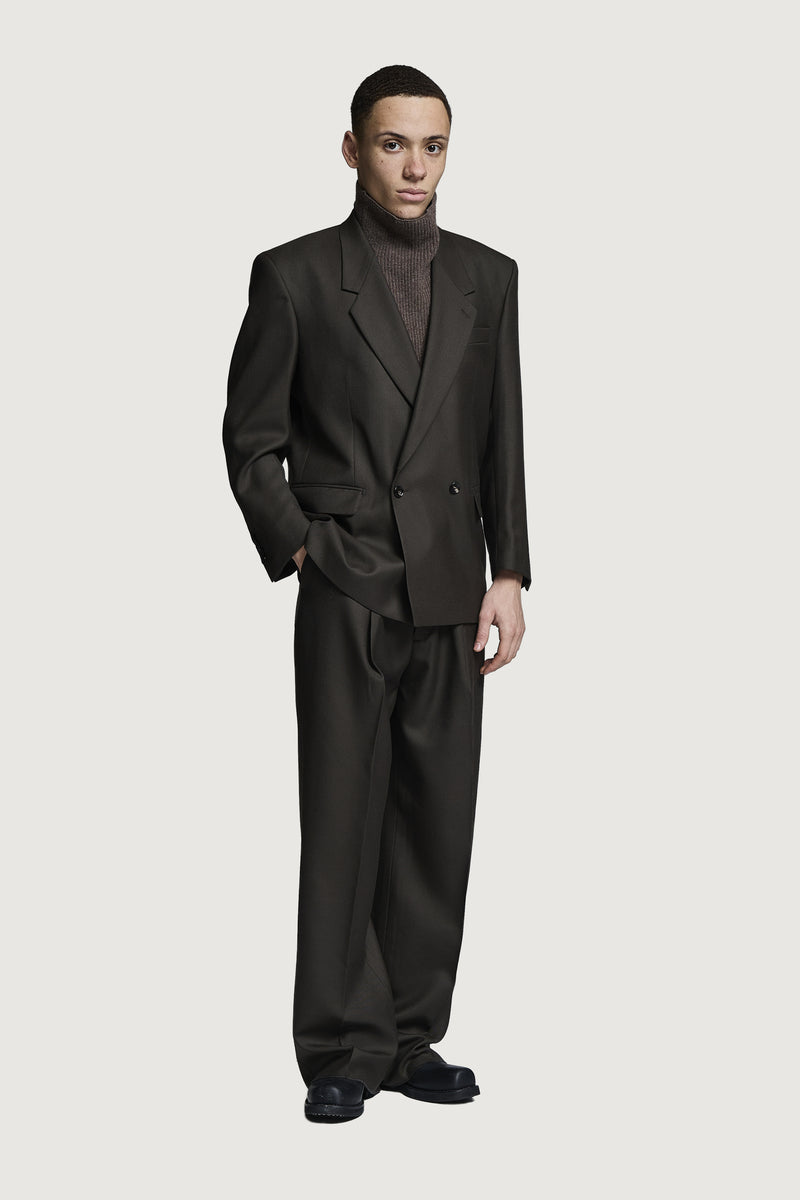 ELIO DOUBLEBREASTED JACKET DARK BROWN