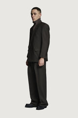 ELIO DOUBLEBREASTED JACKET DARK BROWN