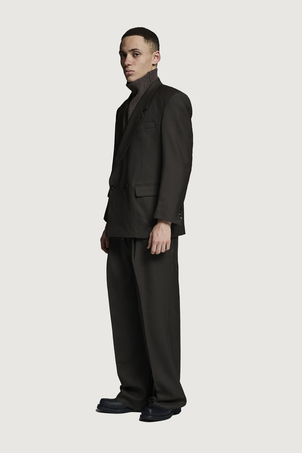 ELIO DOUBLEBREASTED JACKET DARK BROWN